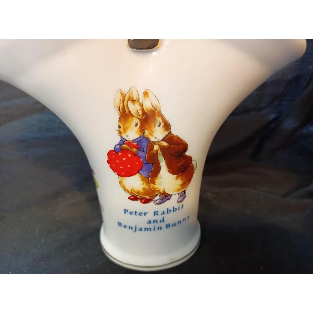 Peter Rabbit and Benjamin Bunny Ceramic Basket